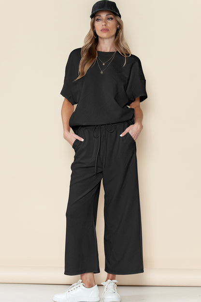 Amy Loose Fit T Shirt and Drawstring Pants Set