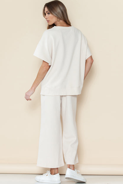 Amy Loose Fit T Shirt and Drawstring Pants Set