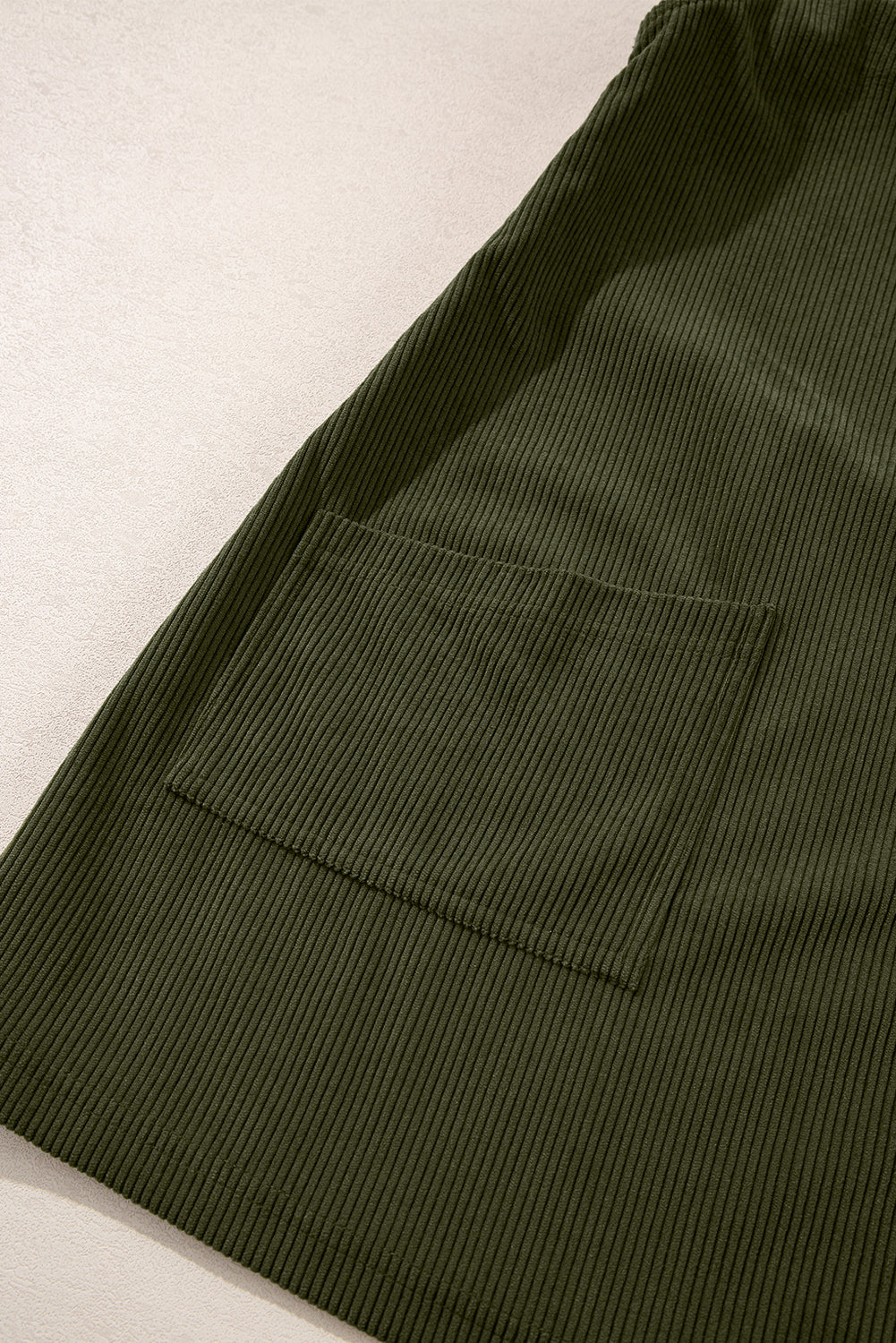 Vineyard Green Corduroy Front Pockets Overall Dress