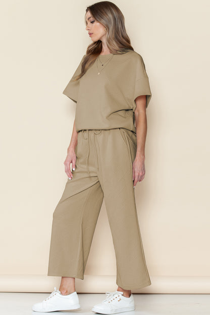 Amy Loose Fit T Shirt and Drawstring Pants Set