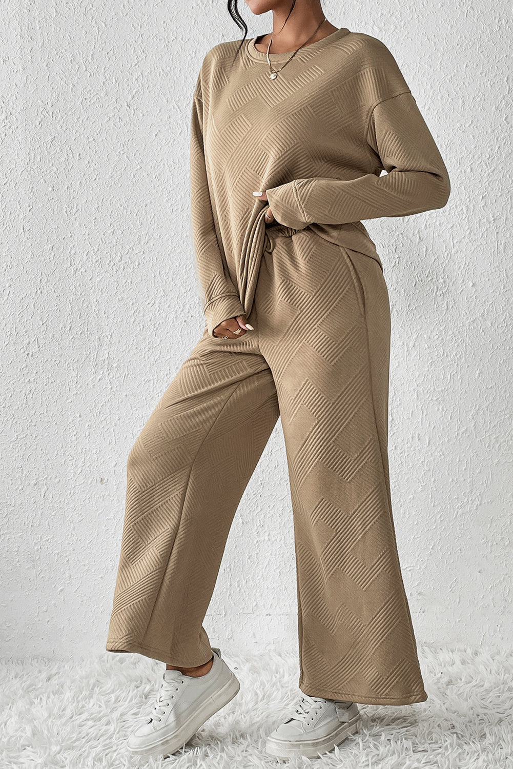 Slouchy Long Sleeve Top and Pants Set