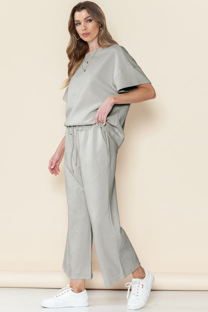 Amy Loose Fit T Shirt and Drawstring Pants Set