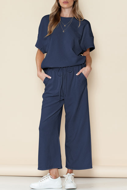 Amy Loose Fit T Shirt and Drawstring Pants Set