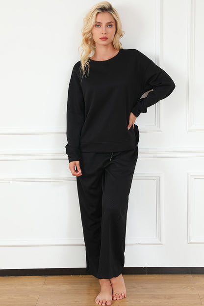 Slouchy Long Sleeve Top and Pants Set