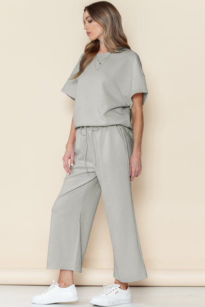 Amy Loose Fit T Shirt and Drawstring Pants Set