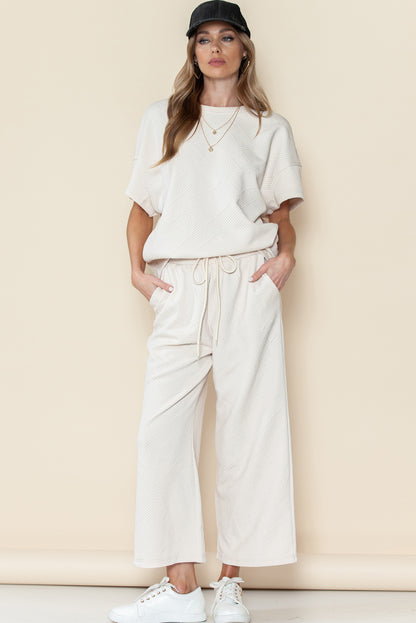 Amy Loose Fit T Shirt and Drawstring Pants Set