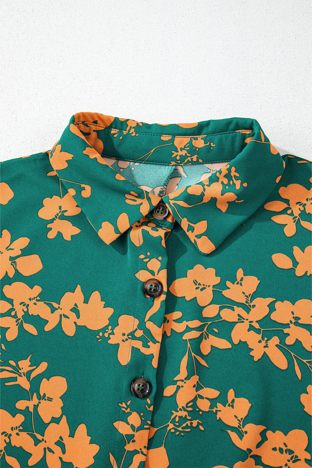 Pink Floral Print Drawstring Flowy Short Dress