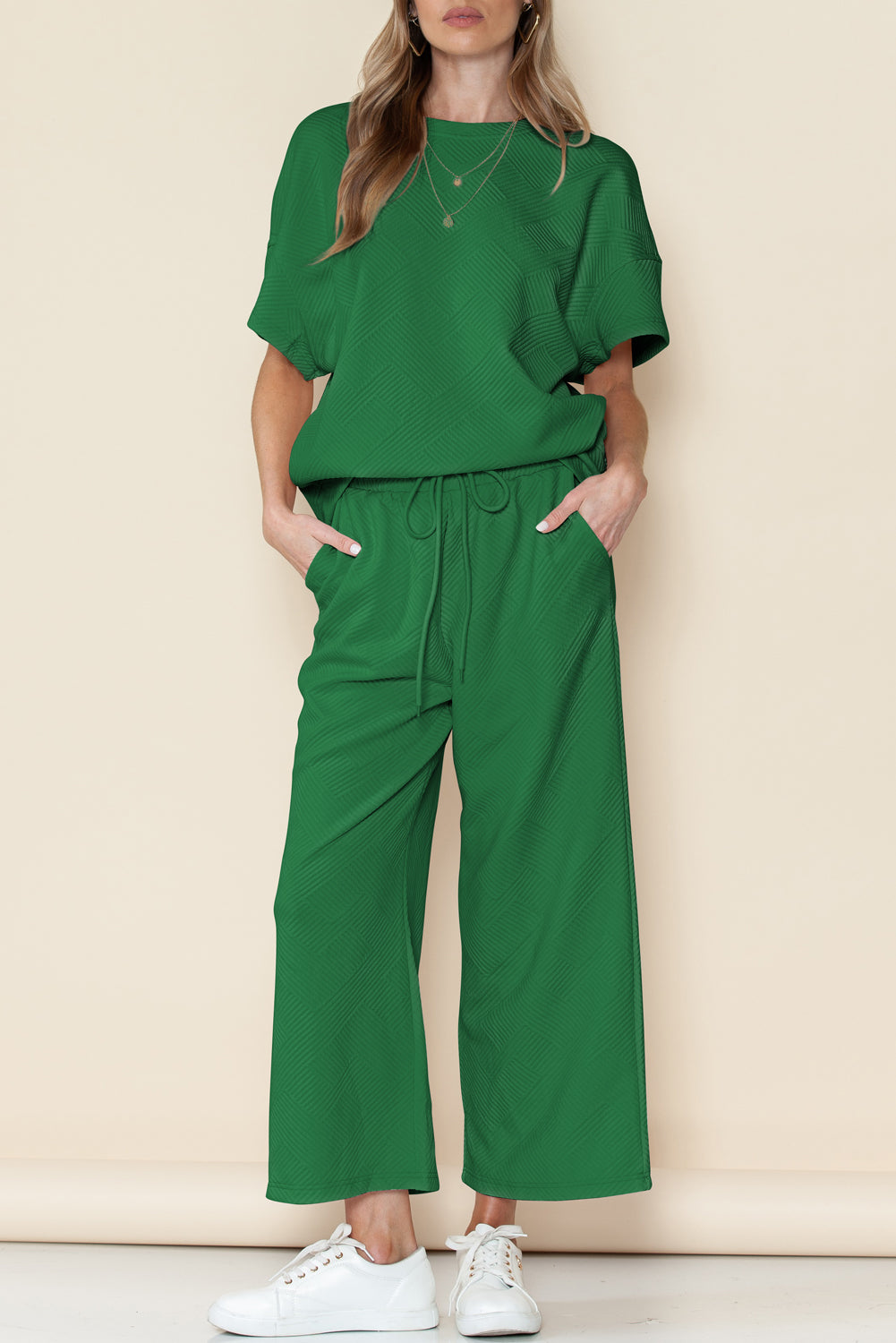 Amy Loose Fit T Shirt and Drawstring Pants Set