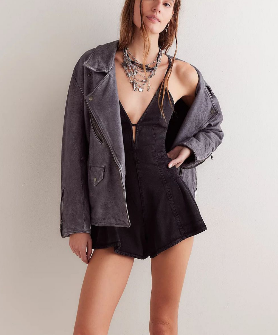 Astrid Denim Romper