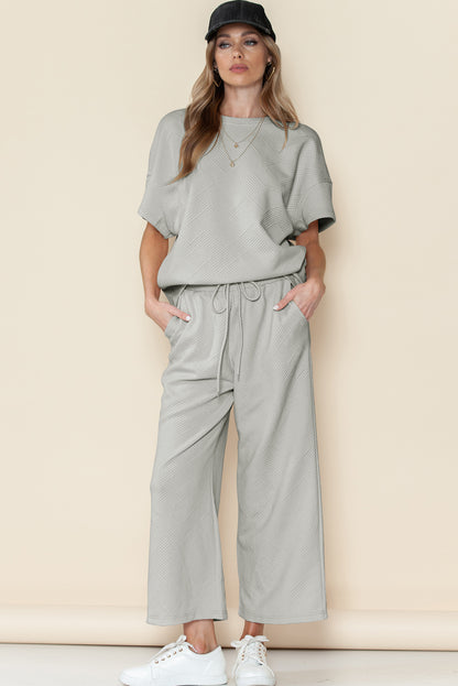 Amy Loose Fit T Shirt and Drawstring Pants Set