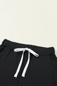 Dark Brown Casual Drawstring Drop Waist Pocketed Joggers