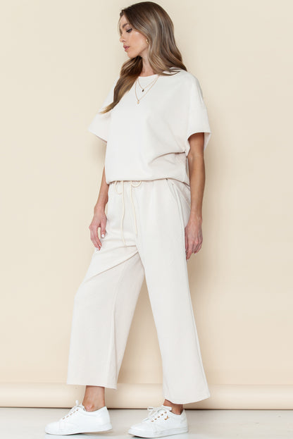 Amy Loose Fit T Shirt and Drawstring Pants Set