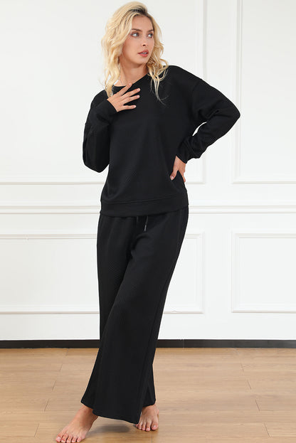 Slouchy Long Sleeve Top and Pants Set