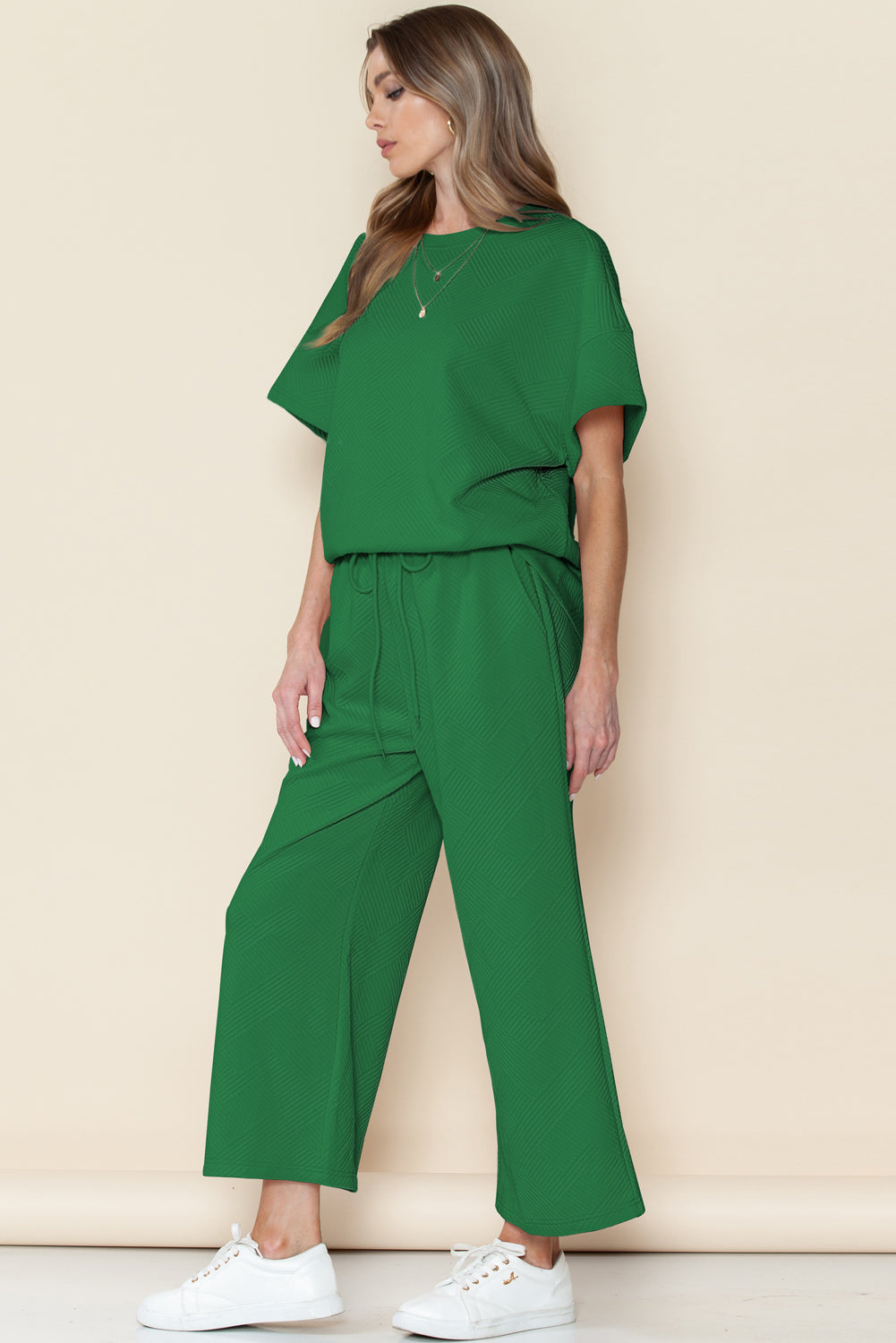 Amy Loose Fit T Shirt and Drawstring Pants Set