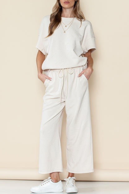 Amy Loose Fit T Shirt and Drawstring Pants Set